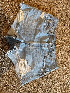 Levi's Light Blue Distressed Cutoff Denim Shorts
